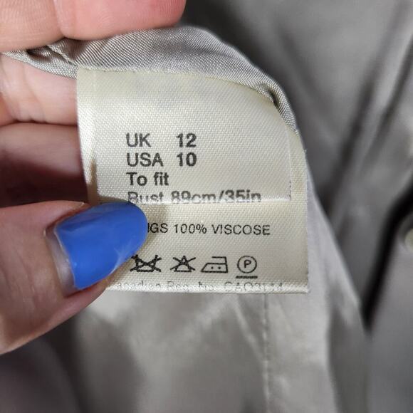 JAEGER Vintage Neutral Tan Wool Blend Blazer Jacket 10 - Picture 8 of 10